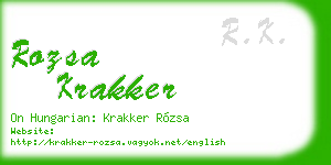 rozsa krakker business card